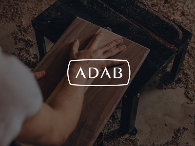ADAB Woodworks brand branding design furniture graphics identity lettering logo logo design typographic typography vector wood wooden woodwork woodworking woodworks