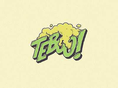 Teboo! illustration lettering smoke smoking t shirt type