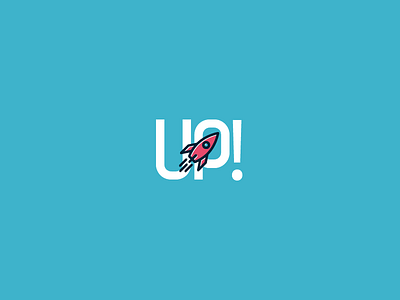 Logo alternative for UPGRADE brand game graphics illustration logo rocket