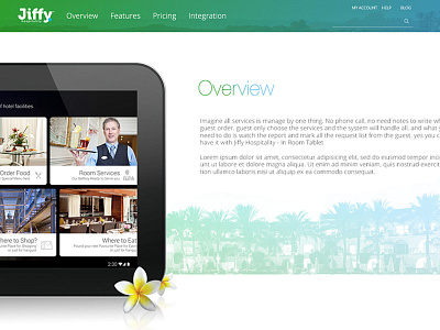 Homepage blur clean gradient homepage hospitality modern website