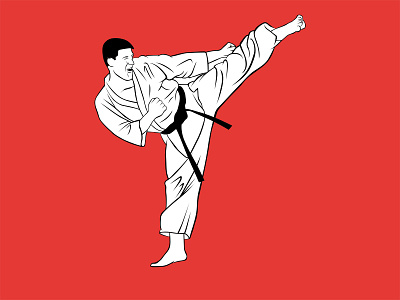 Karate guy illustration illustrator karate photoshop
