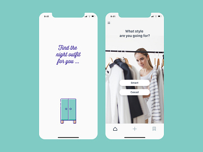 wardrobe app flat desing iphone x photoshop ui design ux design