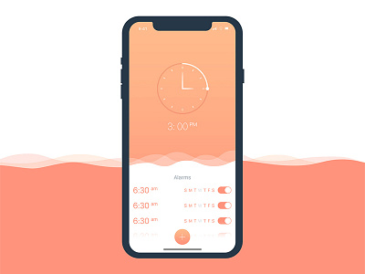 Alarm lock for iphone X flat design iphone x photoshop ui ux