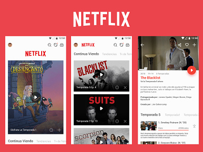 Netflix App Android Concept