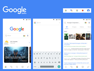 Google search app concept redesign