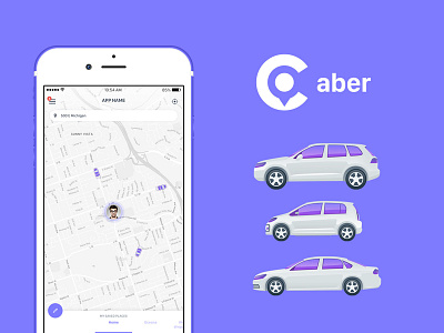 Cabber taxi app concept template