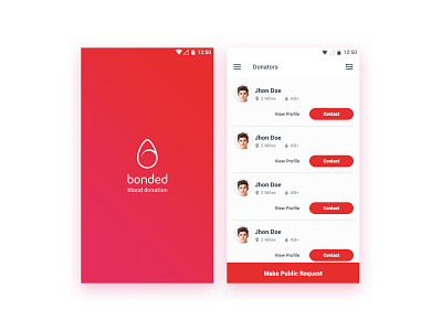 Blood donation app concept android app app concept flat design ui ui design ux ux design