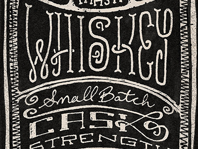 Whiskey bourbon hand drawn label lettering sketch type whiskey