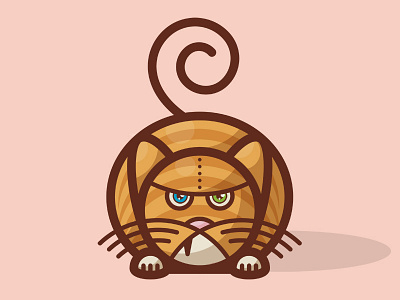 The Predator cat cute illustration kawaii kitty meow pounce vector