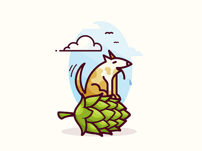 Hop Dog beer crop dog farm farmer harvest hops illustration illustrator vector