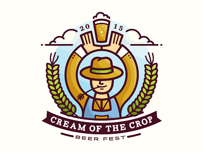 Cream Of The Crop beer crop dog farm farmer festival harvest hops illustration illustrator vector