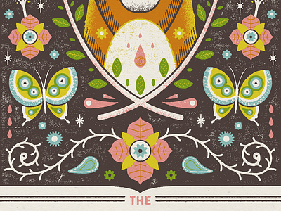 sneak peek butterflies floral flowers illustration poster