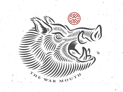 the War Mouth bbq boar branding design identity illustration logo pig restaurant
