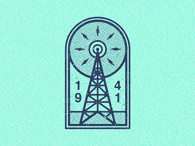 March 1, 1941 antenna brodcast daily history fm icon illustration radio signal