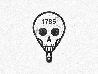 June 15, 1785 balloon daily history hot air balloon icon illustration skull