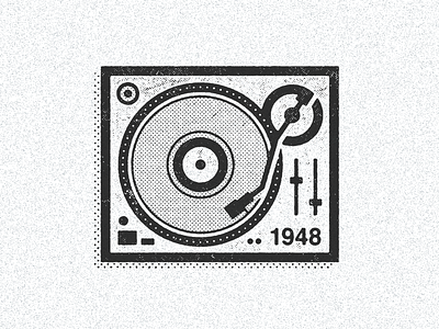 June 21, 1948 3313 daily history icon illustration lp record record player technics turntable vinyl