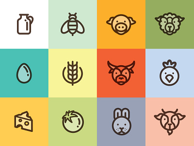 Midland Guide Icons animals icon vector