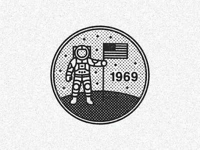 July 20, 1969 apollo buzz aldrin daily history icon illustration moon landing nasa neil armstrong space
