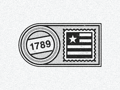 September 22, 1789 daily history icon illustration postal service postmaster stamp usps