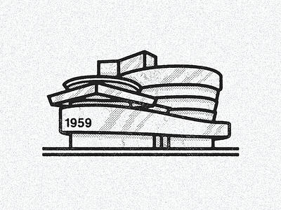 October 21, 1959 architecture daily history frank lloyd wright guggenheim icon illustration museum nyc