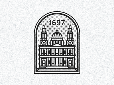 December 2, 1697 architecture cathedral church daily history icon illustration london st pauls