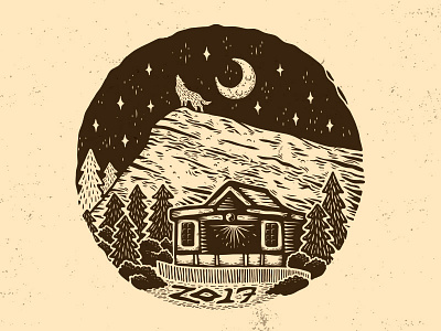 Rocky Mountain Folks Festival 1 bluegrass colorado illustration illustrator mountains wolf woodcut