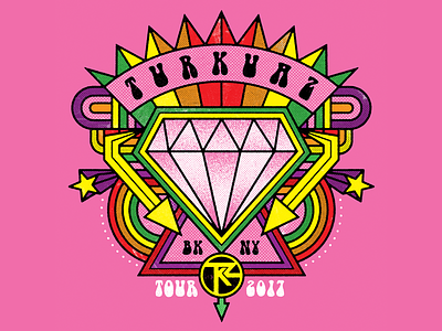 Turkuaz tee diamond funk illustration old school shirt turkuaz