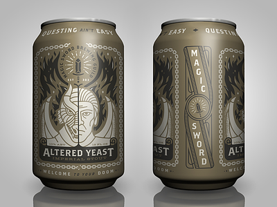Altered Yeast beer beer can brewery dragon illustration king gizzard sega