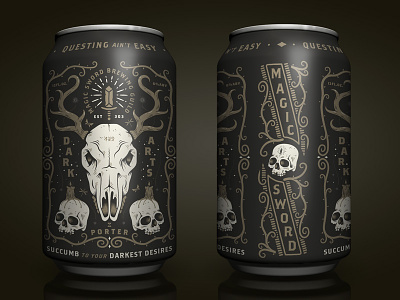 Dark Arts adobe beer branding brewing can dd fantasy label magic packaging skull