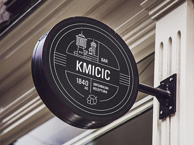 KMICIC Local Brewery beer black bottle brewery icon illustration kmicic light wall sign white