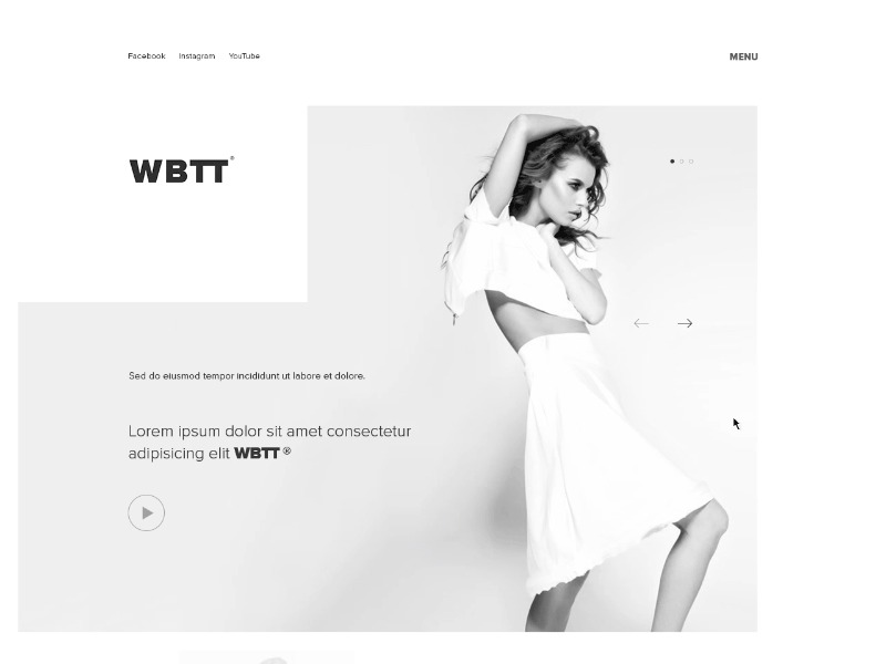 Website for WBTT® [work in progress] ae aftereffects animation design freelance scroll ui ux web webdesign website