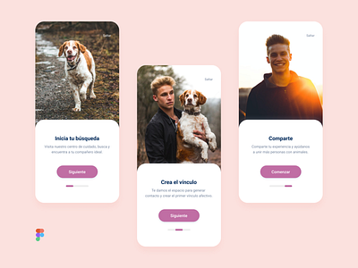 Onboarding / Concept adopt adoption animal animals app appdesign colors concept dog doglover figma figmadesign ui ux visual design