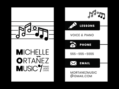 Music Instructor Business Card