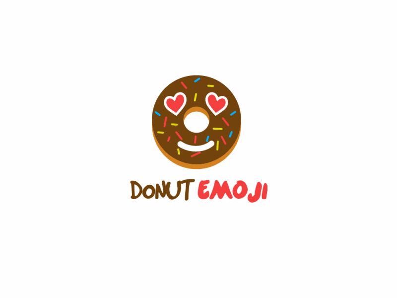 Donut Emoji after effects animated animation artphabets bycrebulbs donut emoji illustration interaction logo loop motion graphics