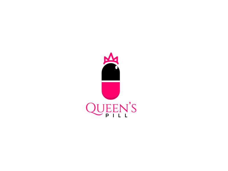 Queen's Pill pill queens pill queen after effects animated logo bycrebulbs interaction loop motion graphics