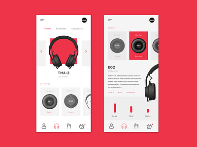 AIAIAI Headphones Interface design headphones interface minimalist mobile shopping ui ux