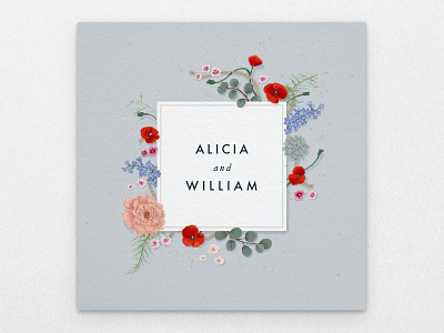 Floral wedding invite