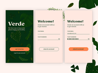 Daily UI day 1 – Sign up app design daily ui daily ui challenge dailyui design digital drawing illustration plant app plant illustration plants sign up signup