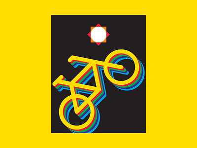 Colour Balance art artwork bicycle bike bikes color colors colour colours design geometric geometry graphic art graphic design illustration illustrator light shapes sun