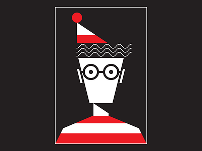 Missing art design flat geometric geometry graphic design illustration portrait shapes vector waldo wally