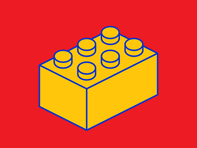 Building Block art artwork block blocks brick color colour design geometric geometry graphic design illustration lego minimalism red shapes simple toy toys yellow
