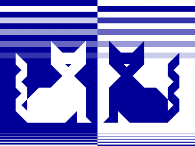 Double Lives animal animals art artwork blue cat cats concept design flat geometric geometry graphic design illustration night pattern pet pets shapes vector