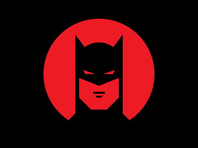Batman art artwork batman bruce wayne dc dc comics design fan art fanart flat geometric geometry graphic design icon illustration portrait red shapes superhero vector