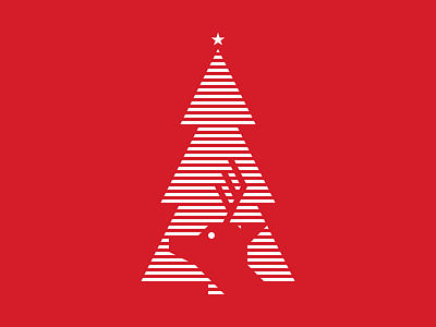 Christmas Reindeer art artwork christmas design flat geometric geometry graphic design holidays icon iconography illustration pattern reindeer shapes tree vector winter xmas