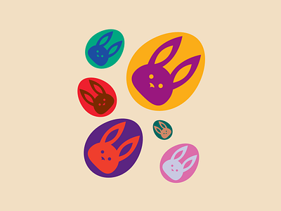 Easter Eggs art artwork bunnies bunny chocolate design easter easter bunny eggs flat geometric geometry graphic design holidays icon iconography illustration shapes treats vector