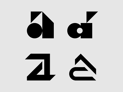 Type Exploration: Lowercase ‘a’ a artwork design geometric geometry graphic design icon design icons illustration illustrator letterforms logo logo design logos shapes type type design typography