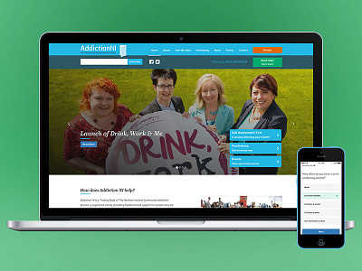 Addiction NI - Wordpress Theme blog blue charity news northern ireland responsive theme website wordpress