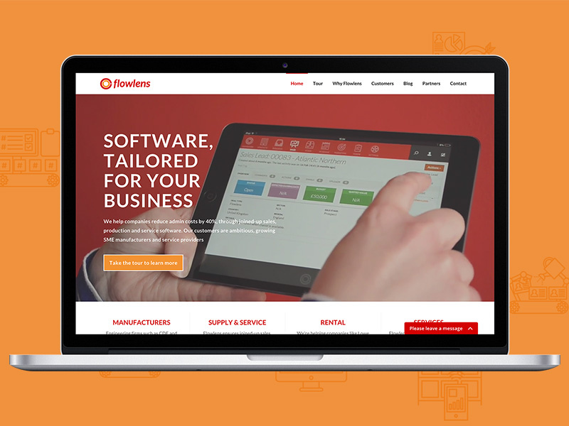 Flowlens background video hero landing page home page
