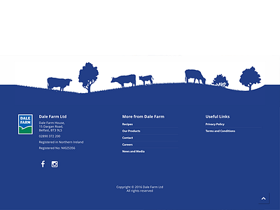 Dale Farm Website Footer footer functional footer navigation