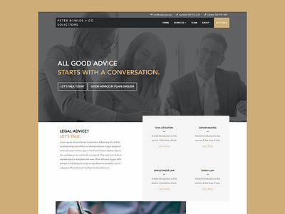 Legal Services Website background image black gold grid layout legal website